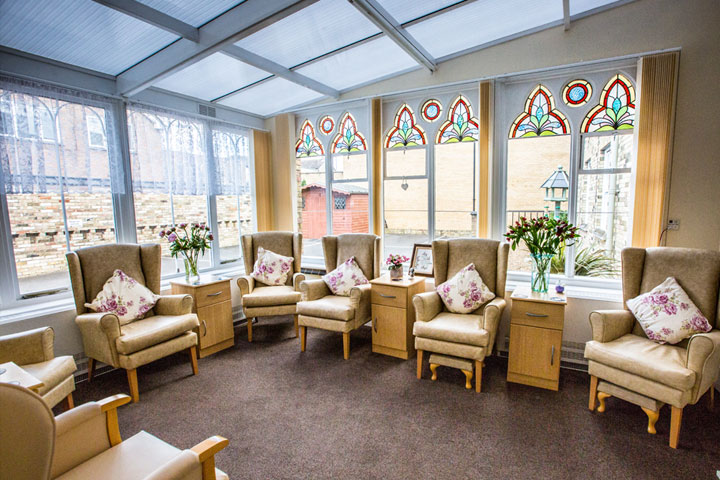 Lounge area at the Hermitage residential home