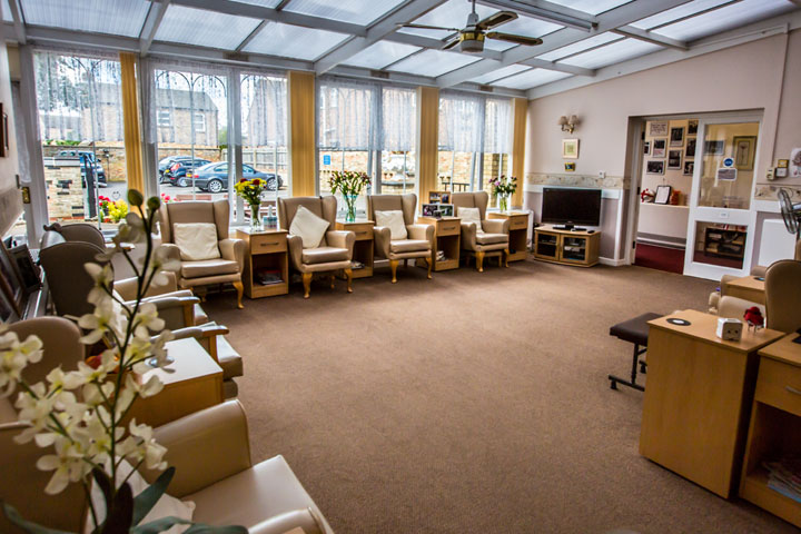 Lounge area at the Hermitage residential home