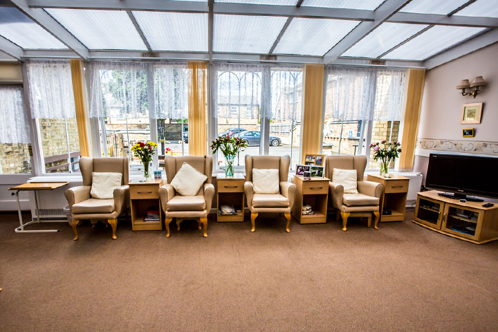 Lounge area at the Hermitage residential home