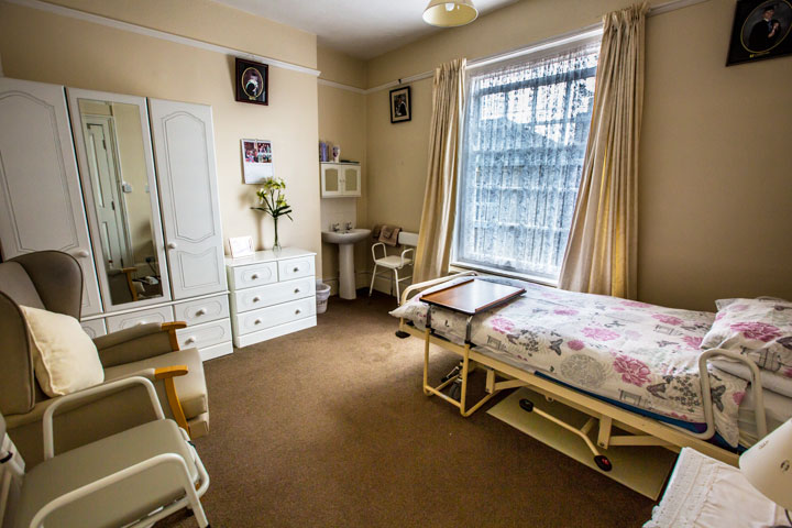 A single room at the Hermitage residential home