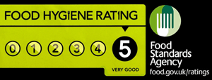 Food hygiene rating 5 issued by the Food Standards Agency